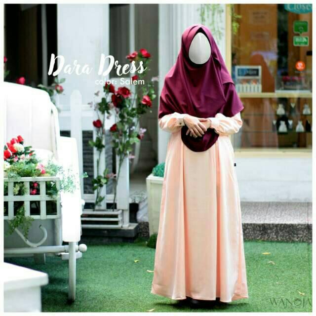 DARA wanoja hijab gamis baloteli syari busui bumil friendly daily dress murah polos bagus (Mint XL)
