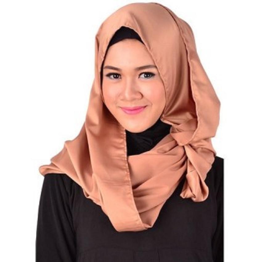Hijab Square Jilbab Segiempat Satin Polos