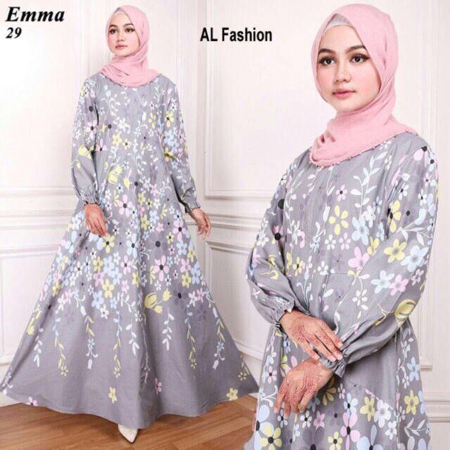 Gamis Wanita - maxi emma gamis syari busana muslim stelan wanita hijab( dpt maxi aja )