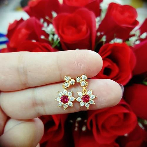 anting bunga love cantik xuping gold
