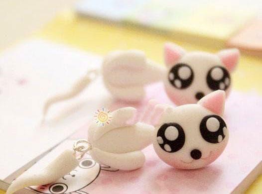 TERLARIS anting anak kucing murah handmade clay lucu import dïör chanel kawai - DQnCLmwf