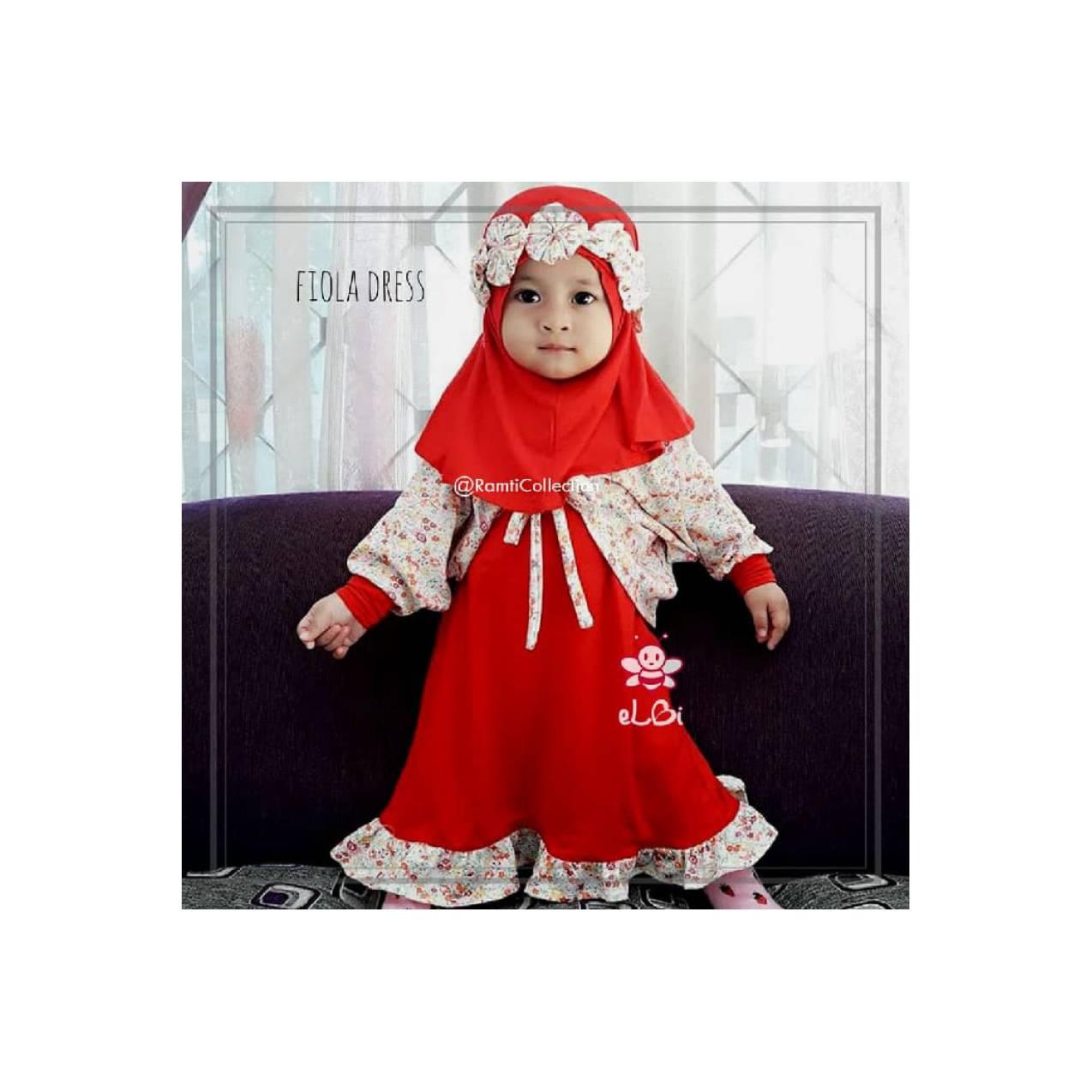 jual baju anak murah Surabaya I setelan gamis dan hijab anak I Fiola