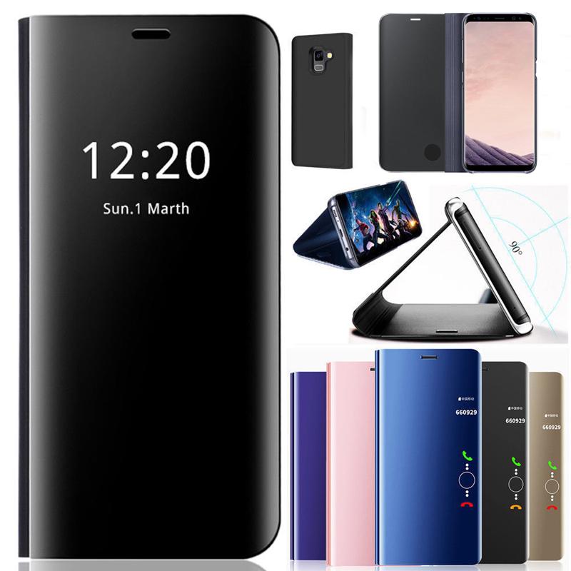 Smart Cermin Kasus Umum Untuk Apple IPhone7 Plus / IPhone8 Plus Cermin holster Balik Kulit Berdiri Kasus Apple IPhone7 Plus / IPhone8 Plus Plating Cermin