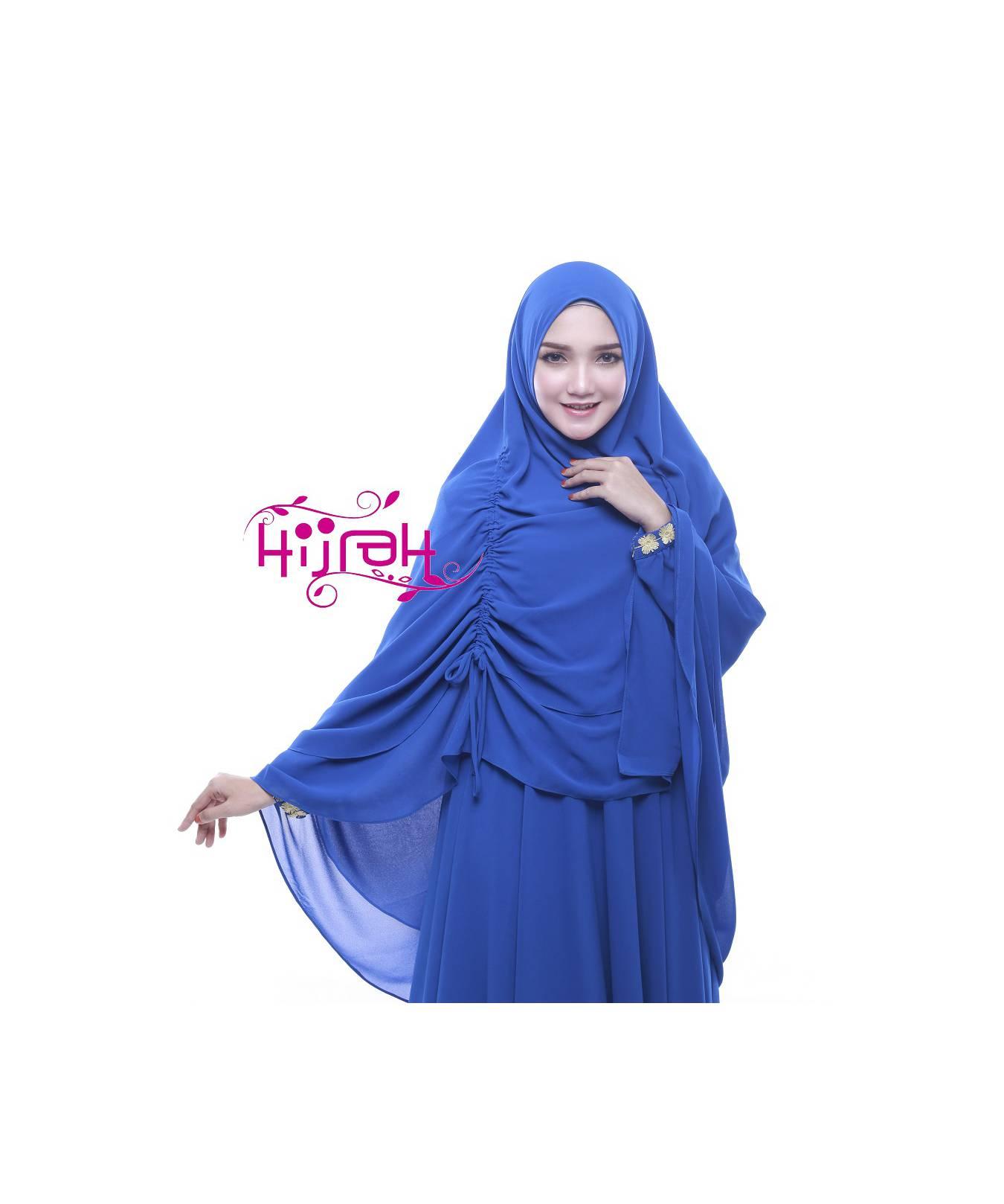 Gamis Syar'i New Bilqis by Hijrah, Premium Biru Elekstrik
