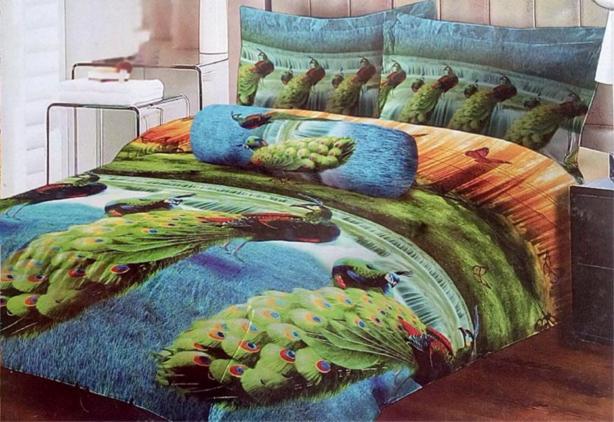 SPREI LADY ROSE SWEET PEACOCK QUEEN 160 No.2 SEPRAI DUA BURUNG MERAK Exclusive