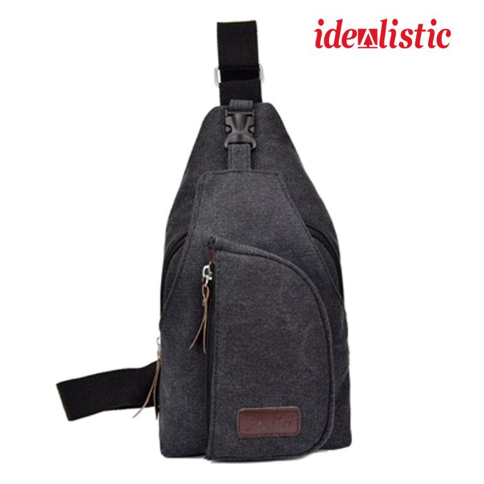 BEST SELLER!!! Tas Selempang Pria Bodypack Bag Murah - Hitam - THWklQ