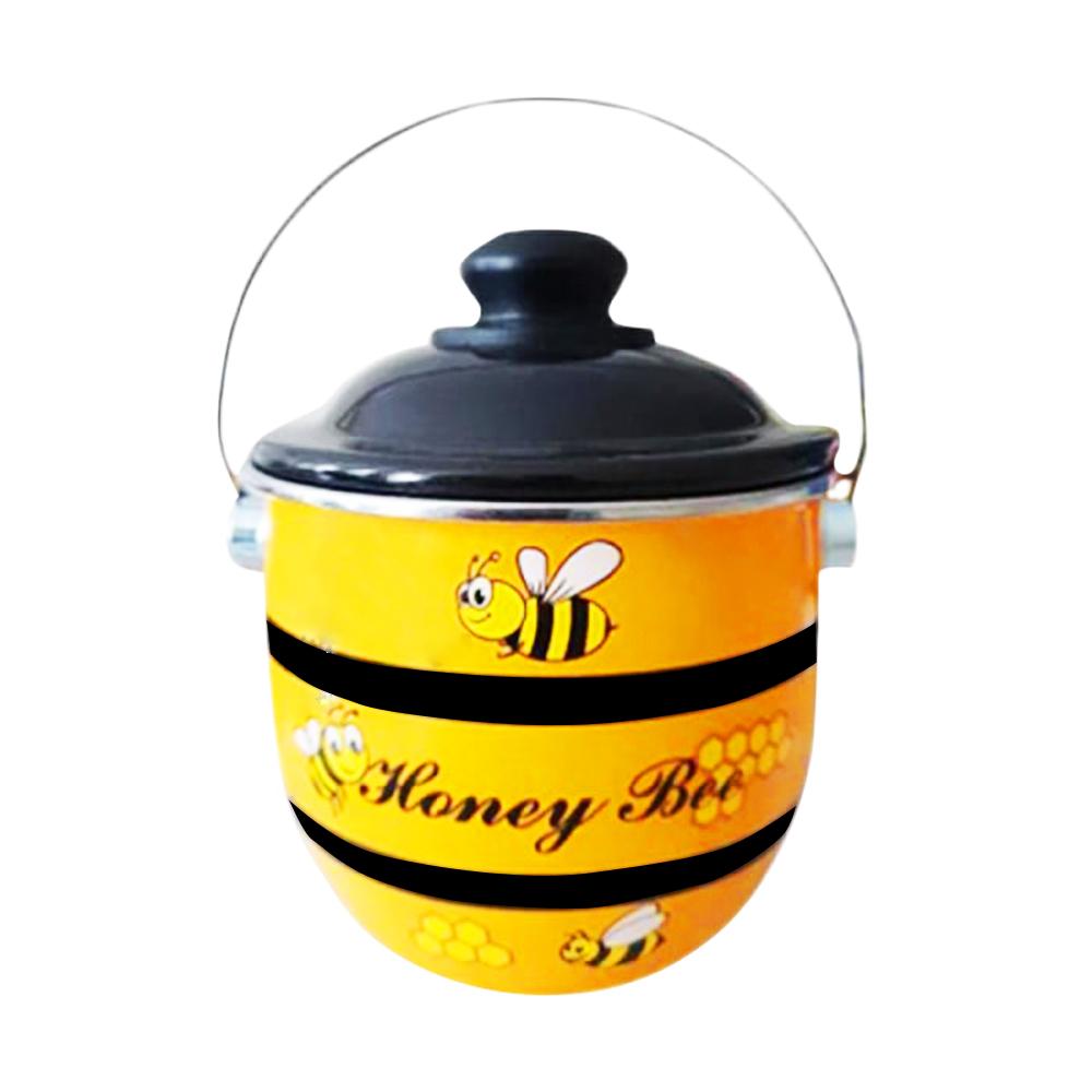 Maspion Panci kesehatan Honey Bee Pot 16 cm Enamel / Panci Masak Motif / Panci Serbaguna / Panci Kesahatan Enamel / toko david