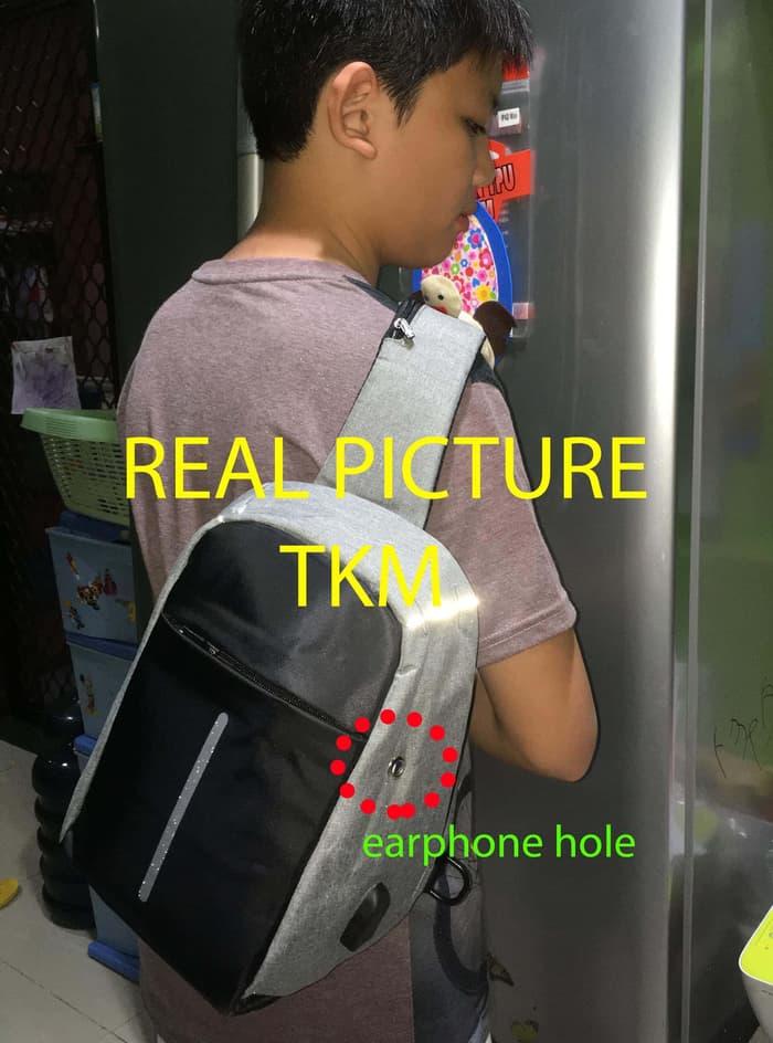 Tas selempang anti maling slingbag anti theft (WYK09) - Hitam