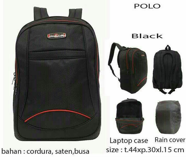 Aminosc Clothing Tas Ransel POLO hitam Unisex