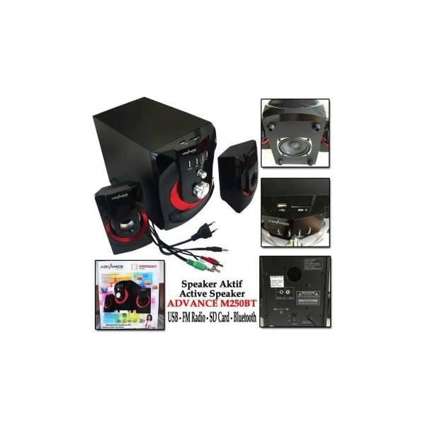 Termurah ADVANCE M250BT Speaker Aktif Active Bluetooth FM Radio USB SD Memory speaker aktif / speaker laptop / speaker super bass