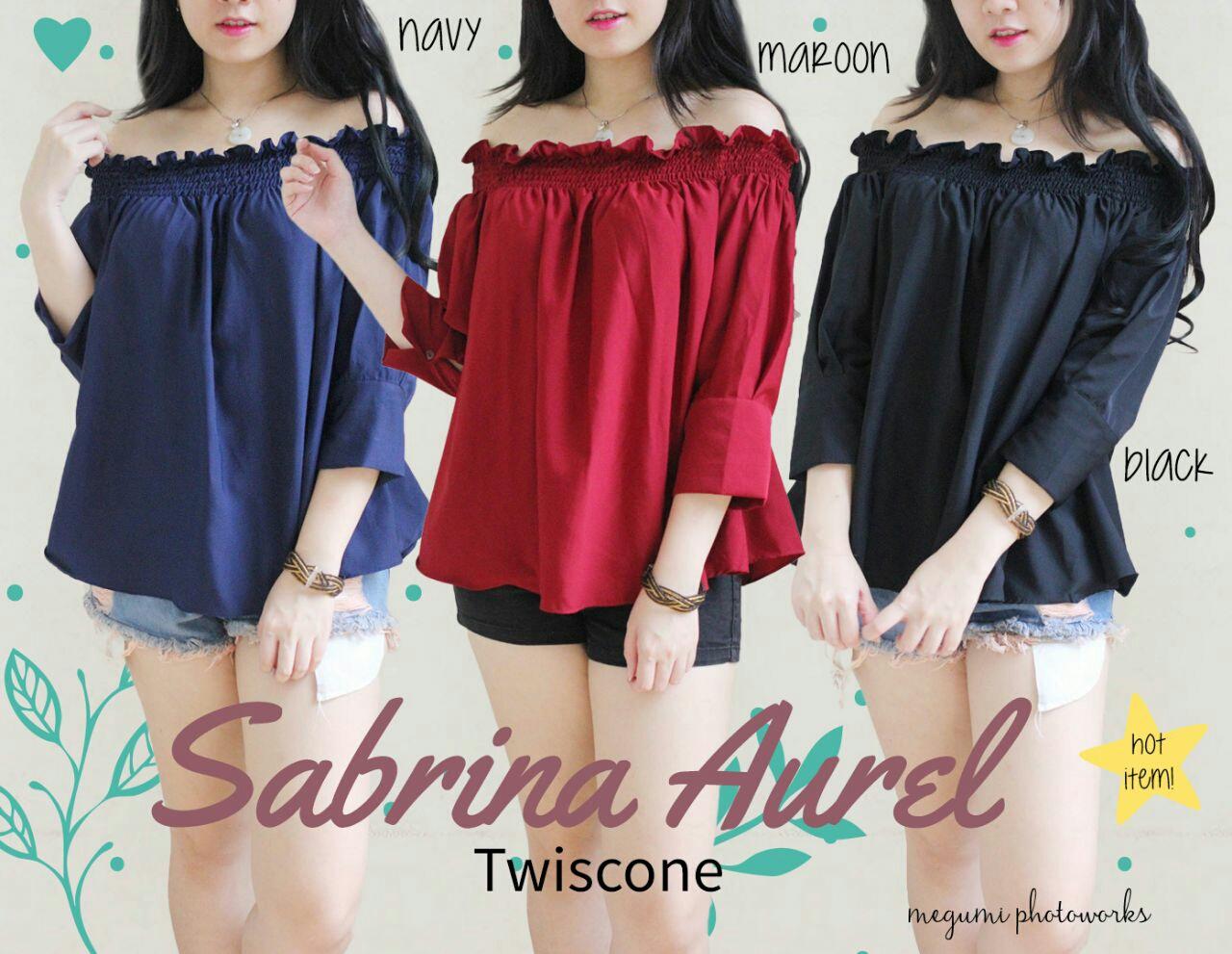 inbox fashion sabrina aurel / baju import / Baju Wanita / Blouse Korea / Atasan Wanita / Baju Formal / Kemeja Wanita / Kemeja Formal / Atasan Muslim / Kemeja Cewek Tunik / Blouse Sabrina /kemeja cewek