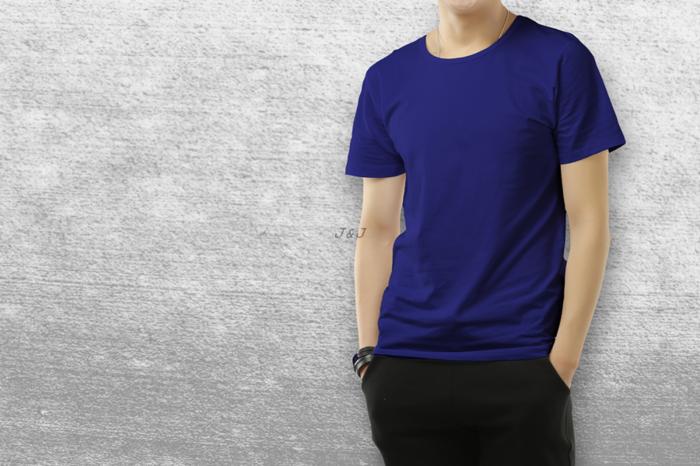 Best Seller!! Jual Kaos Polos Pria Katun Biru Dongker 3Xl - 4Xl Big Size Jumbo - ready stock