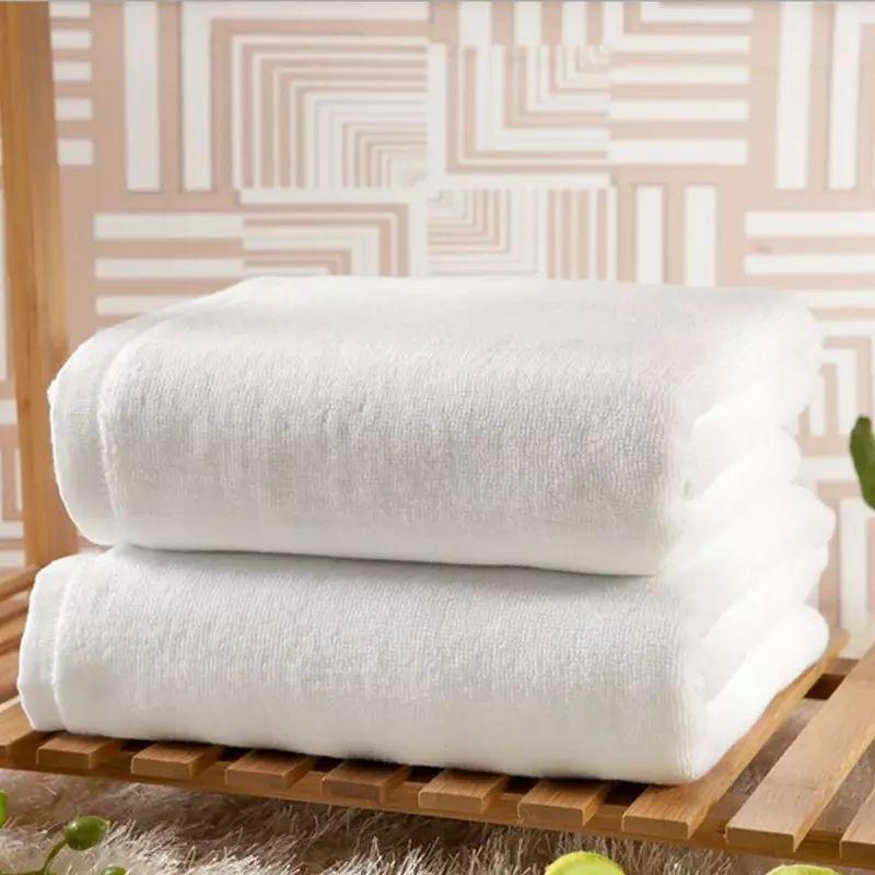 Handuk Hotel Mutia 70 x 140 cm Putih Gramasi 400 GSM Bath Towel Premium Grade A Tebal Putih Polos