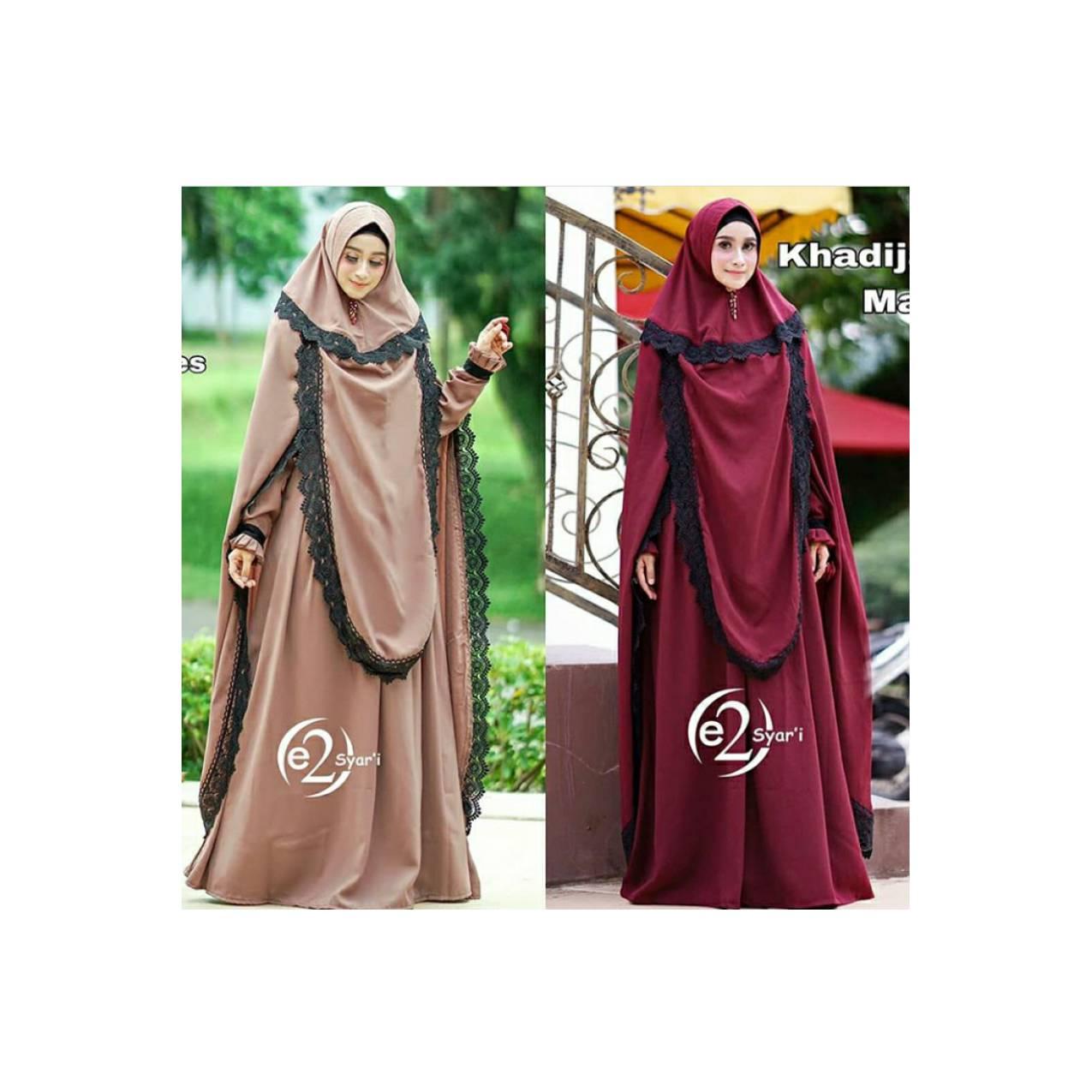 Gamis Cantik Syar'i/ Uza Syar'i Crepe Kombinasi Renda Prada