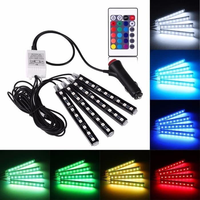 Led Kolong / Lampu Dekorasi Dashboard 16 Warna + Remote Rgb By Grosirkemeja