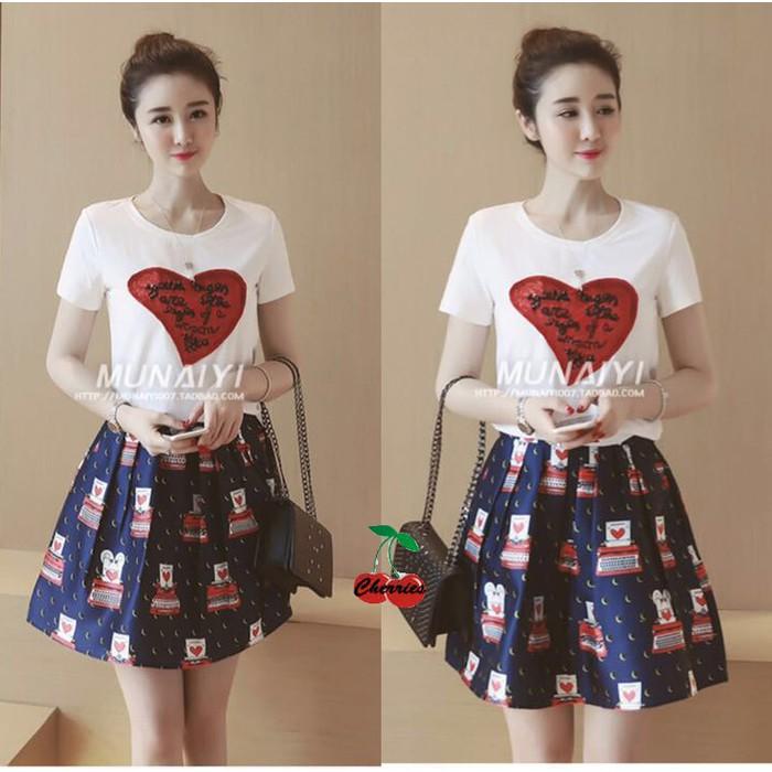 Promo St Amore CR Setelan Wanita Spandek Putih Murah