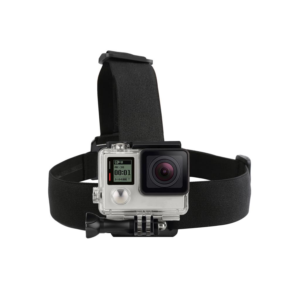 Tali Kepala Harness elastis untuk GoPro Hero 6/5/4/4 Sesi / SJCAM SJ4000 / Yi 4K / Eken h9 Kamera Mount untuk Go Pro Aksesori