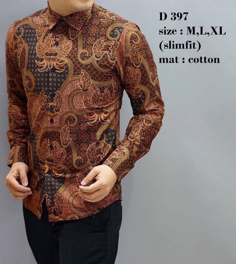KEMEJA PRIA - SLIM FIT - BATIK PRIA SLIMFIT - D397 di lapak Batiklovers_snow mixtomax