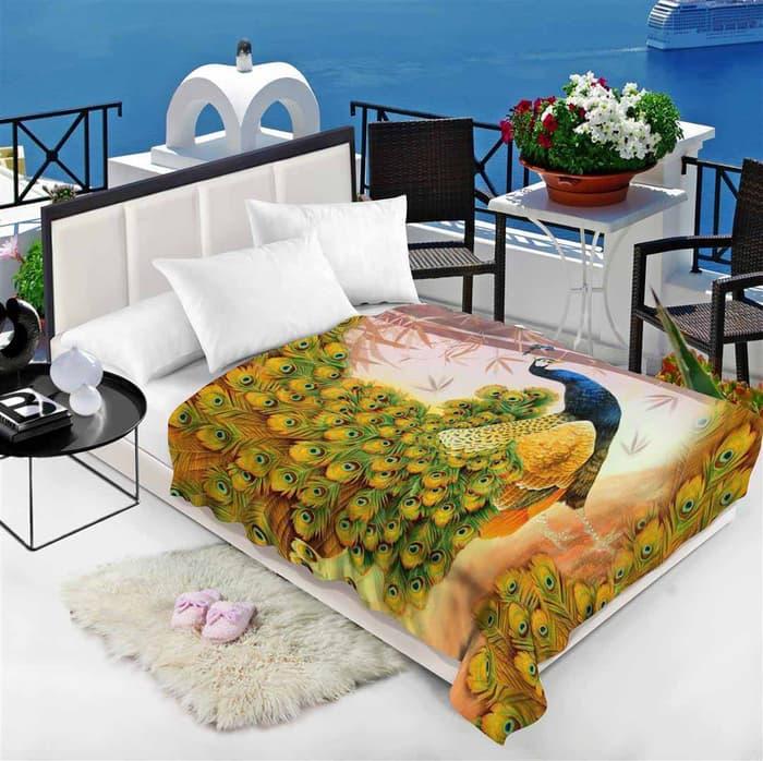 Chelsea Selimut 150x200cm - Peacock ||| selimut bed cover bayi dewasa karakter bulu tebal bonita anak doraemon carter bonita
