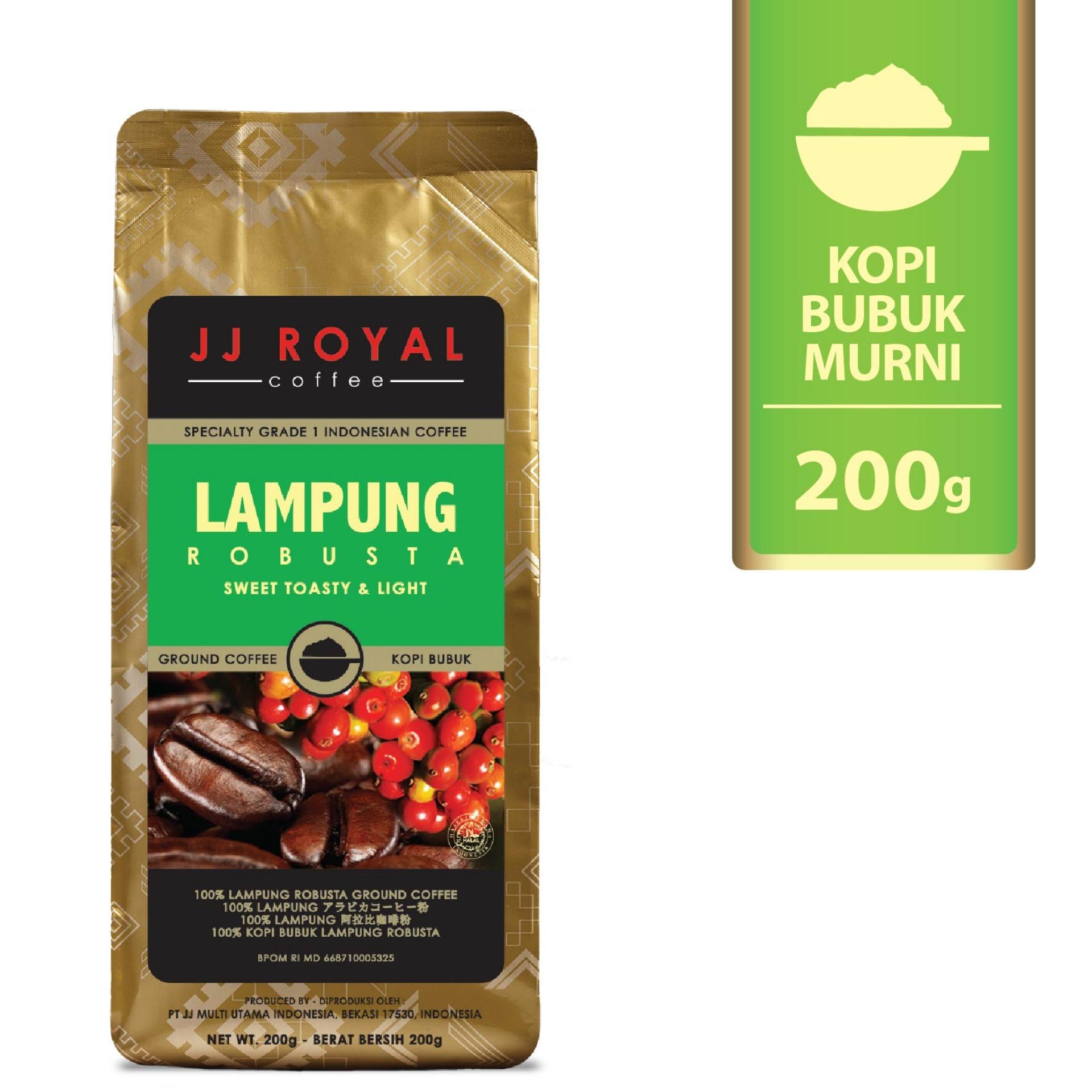 JJ Royal Coffee Lampung Robusta Ground (Kopi Bubuk) 200gr