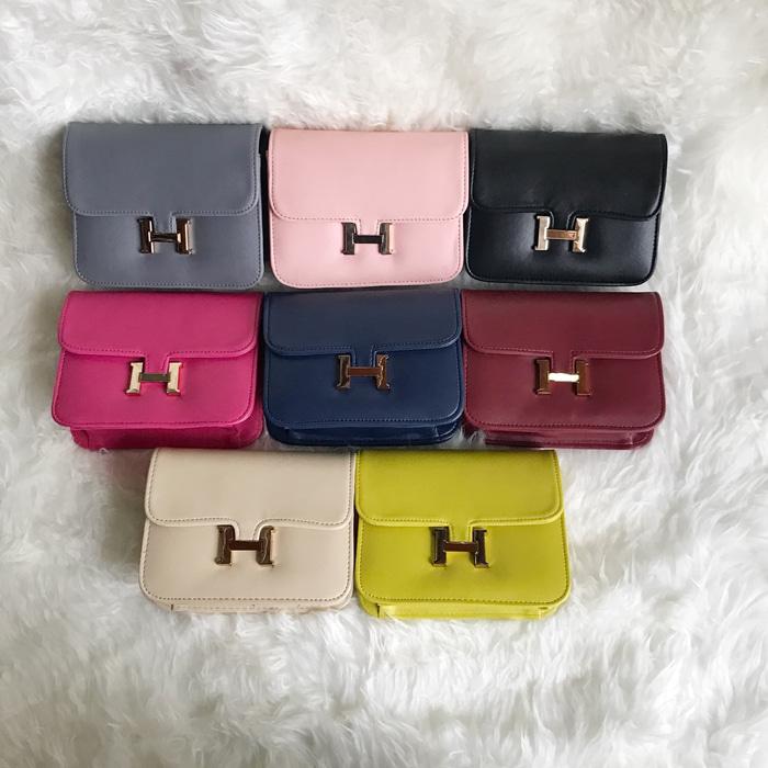 Tas Selempang Hermes Constance Import Murah - KREM / Tas Wanita Cantik / Tas Imut Wanita / Tas Murah sekali / Tas Branded / Tas Keren
