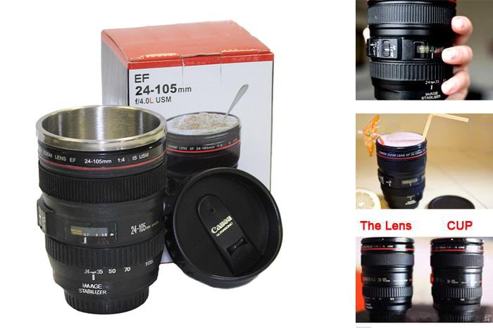 Mug Lensa Canon with coffee cup style ( Stainless ) Murah Banget
