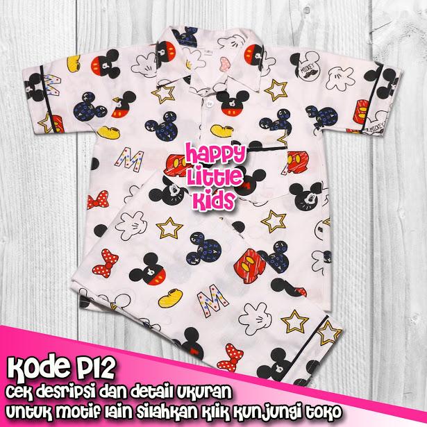 Baju Tidur Piyama Anak 1 sd 12 Tahun Laki-Laki Perempuan P12