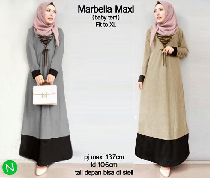 60380-marbella maxi - Cokelat Muda / Baju wanita / gamis / baju atasan wanita / Baju wanita murah / baju wanita jumbo / baju polos / baju wanita polos / baju pesta / kemeja wanita / baju couple / dress