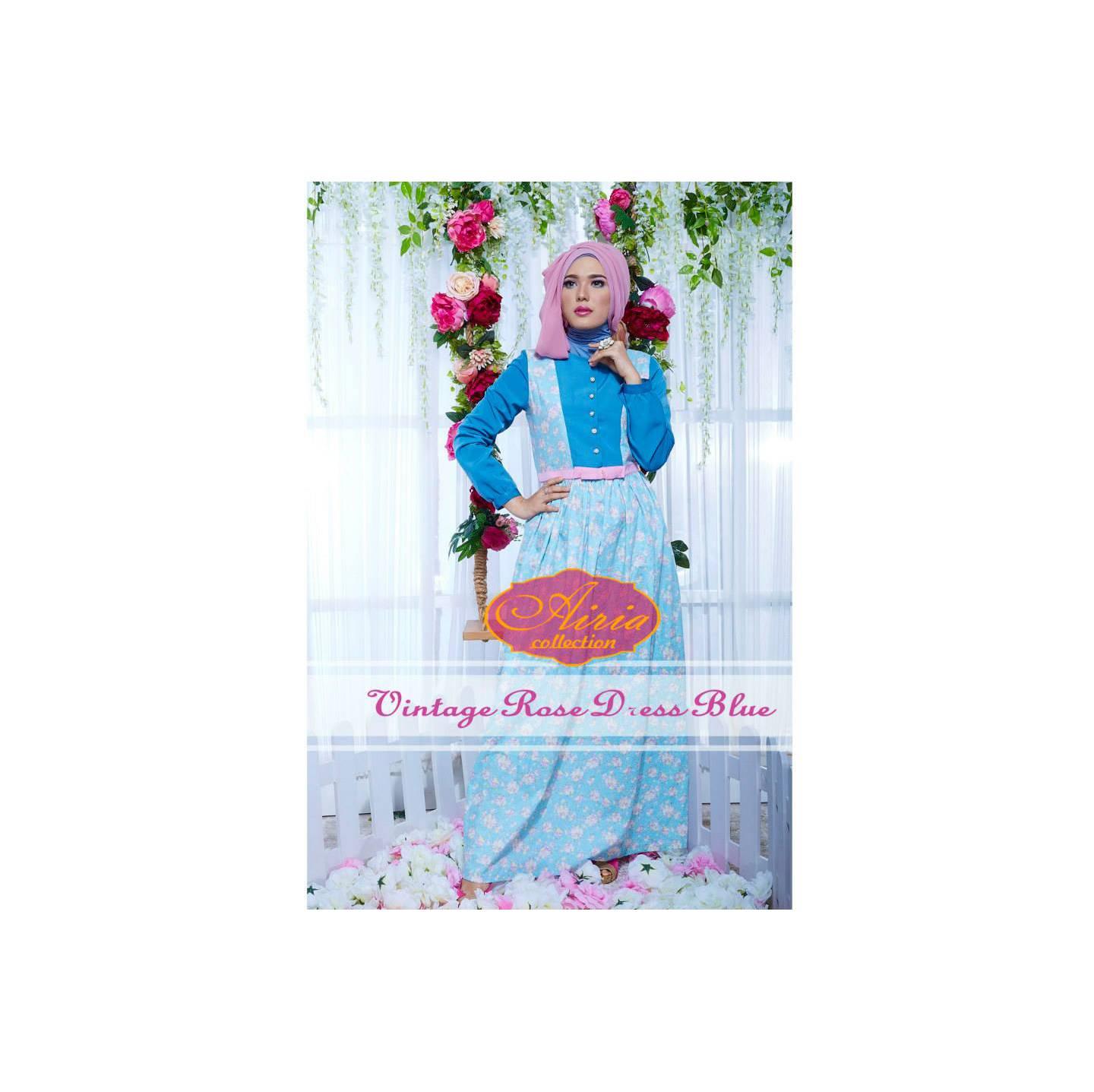 Rana Vintage Rose Dress/Gamis Pesta/Baju Muslim Couple