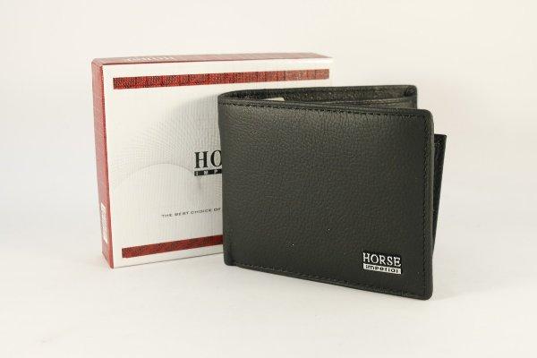 Dompet kulit pria imperial horse rebah/horizontal coklat - LLS89