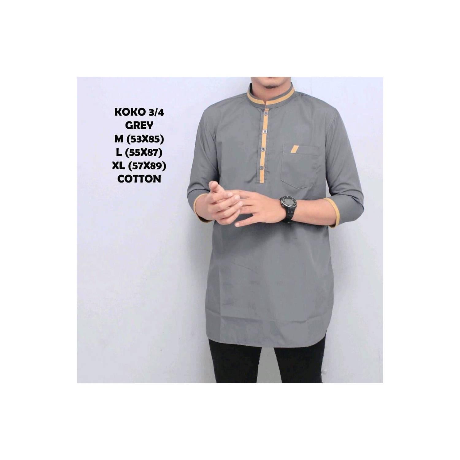 MODEL BARU Baju Premium koko pria muslim simple pakaian muslim pria w