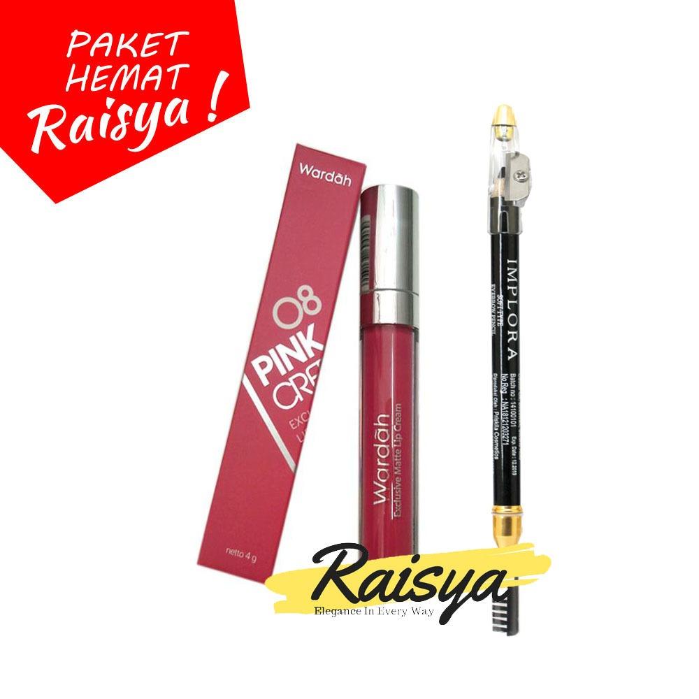 Wardah Exclusive Matte Lip Cream 08 Dan Implora Pensil Alis BPOM