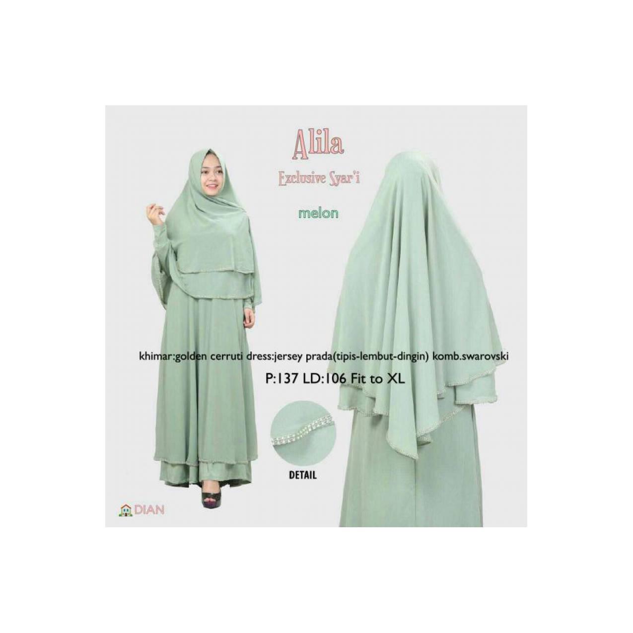 grosir murah baju muslim pesta alila syari ceruty