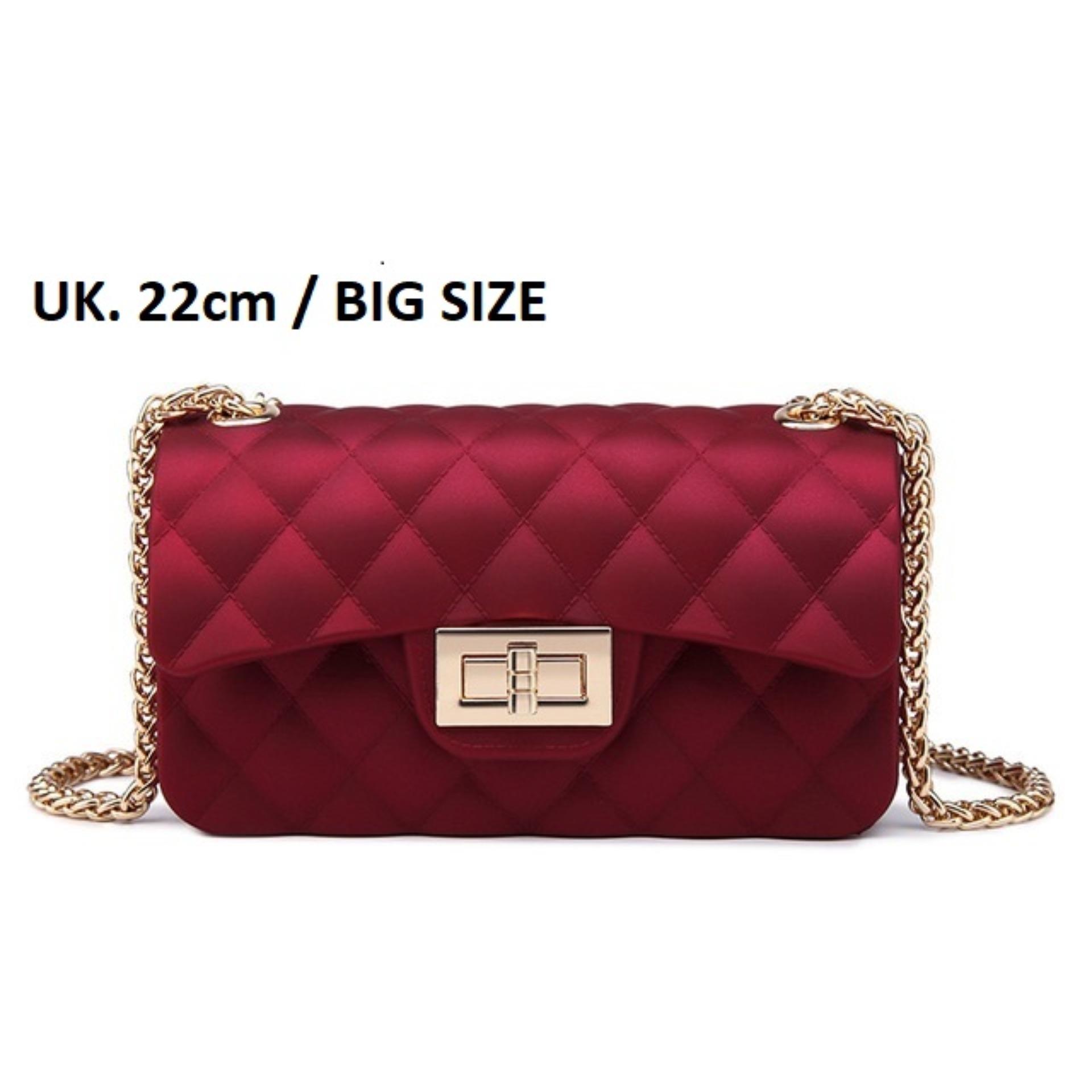 Louis - Tas Premium Jelly Uk. 22cm Besar Dove Matte Chevron