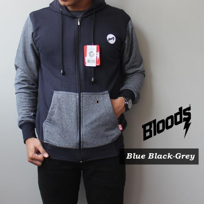 Jaket Bloods Blue Black Grey