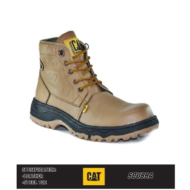 Promo SAFETY SEPATU BOOT KULIT ASLI CIBADUYUT CATERPILAR Gratis Ongkir