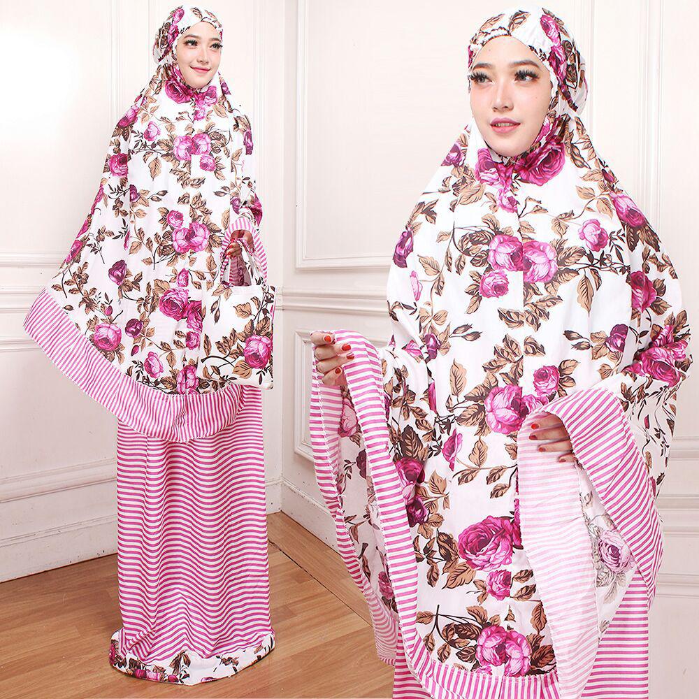 mukena dewasa katun jepang mukena trendy fashion bunga