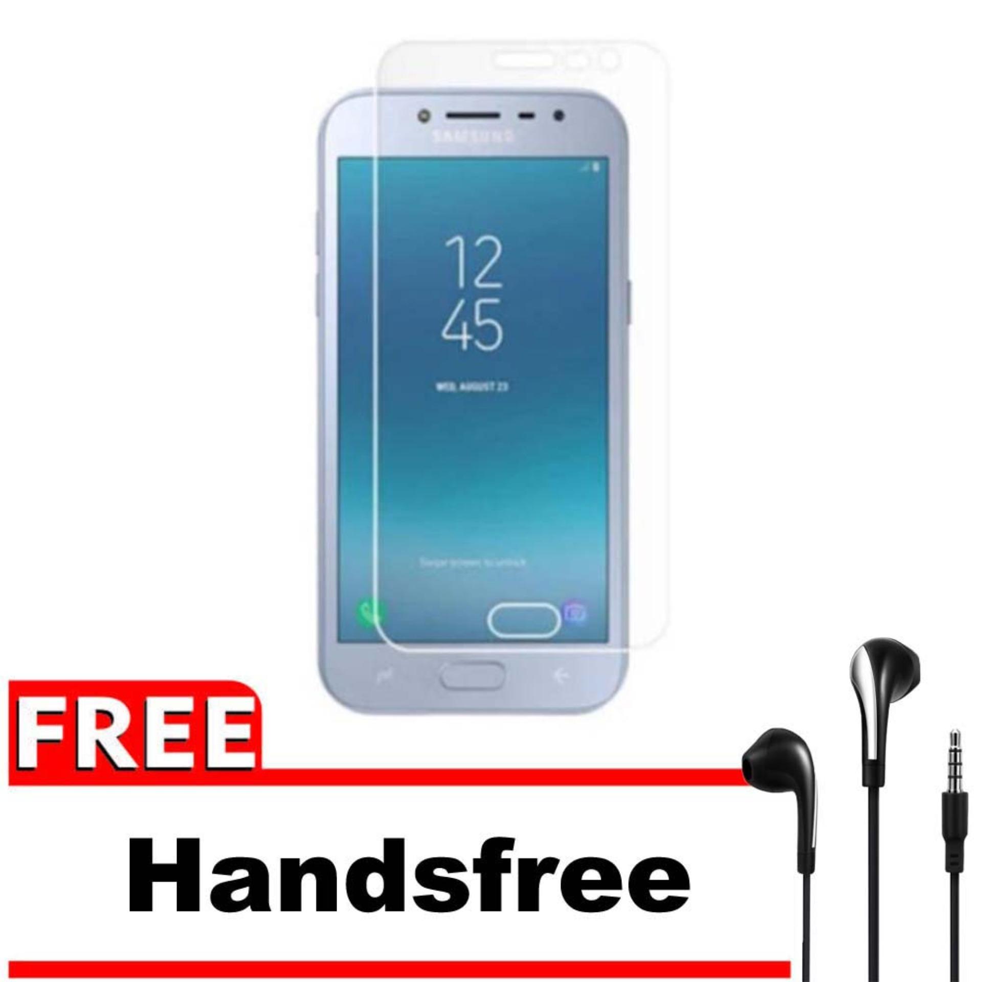 Vn Samsung Galaxy J2 Pro (2018) / Grand Prime Pro / 4G LTE / Duos Tempered Glass 9H Screen Protector 0.32mm + Gratis Free Handsfree Earphone Headset Universal - Bening Transparan