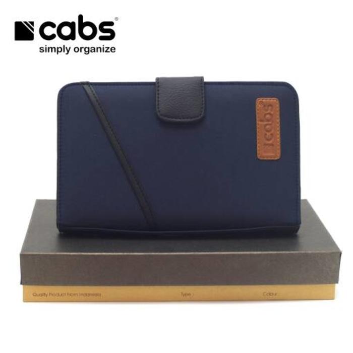 Cabs Pocket Cross - Dompet Wanita & Pria HPO Organizer Unik Cantik Dompet Kartu Branded Serbaguna Dompet Lokal Cewek Cowok Wallet Card Holder Multifungsi - Navy Blue
