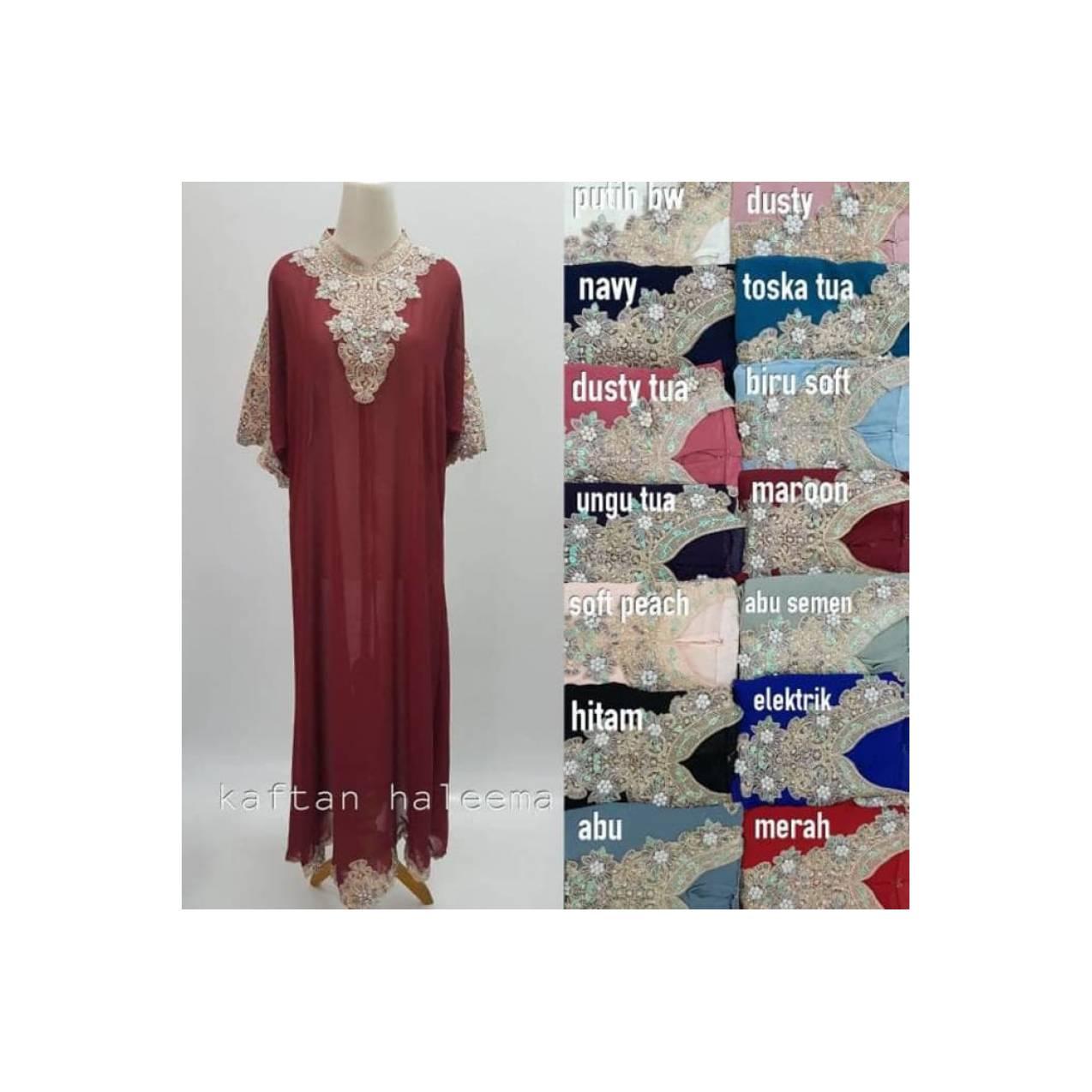 BAJU MUSLIM grosir gamis bordir kaftan haleema jual kaftan murah