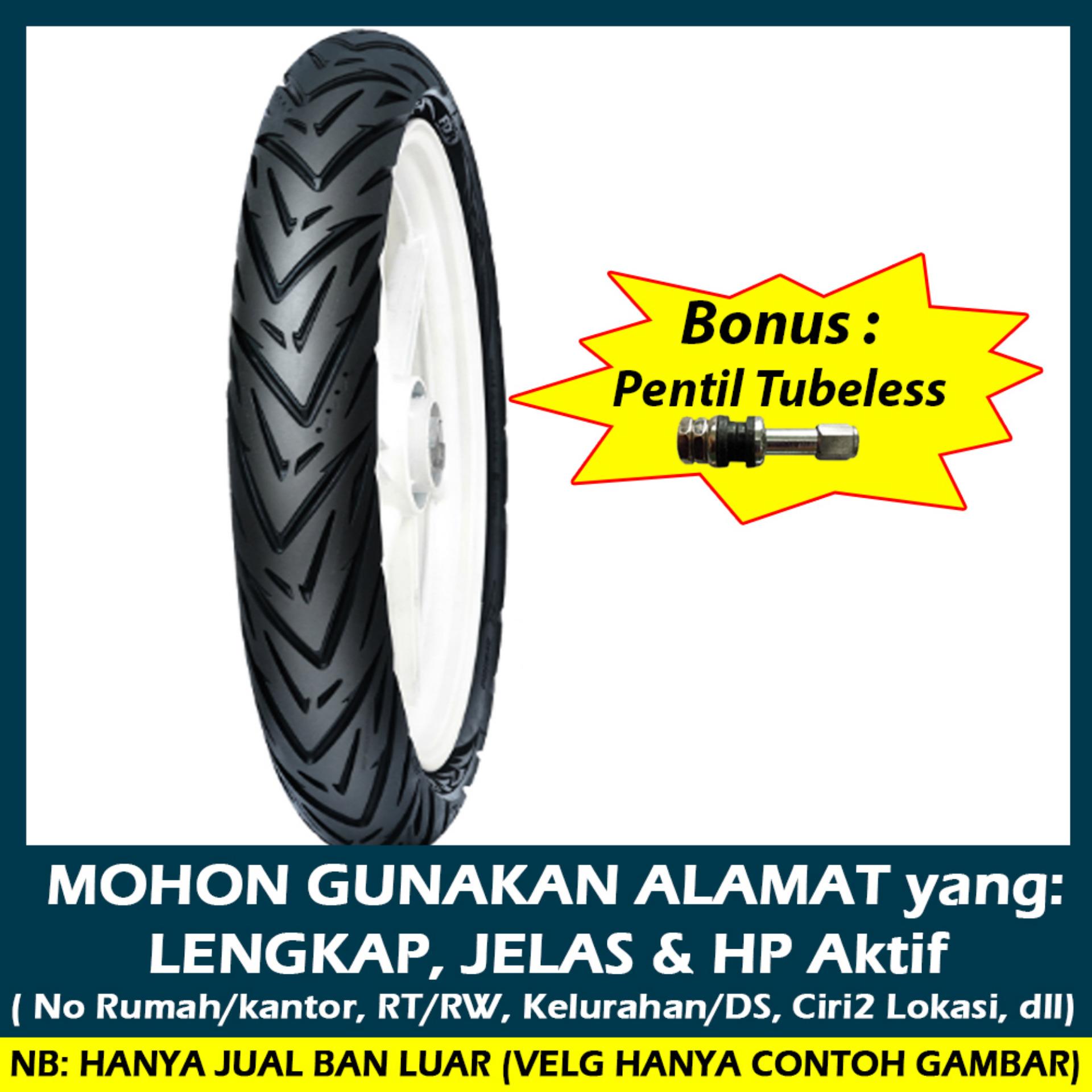 FDR Genzi Pro Ukuran 70/80 - 17 Tubeless Ban Motor (Bonus Pentil Tubeless)