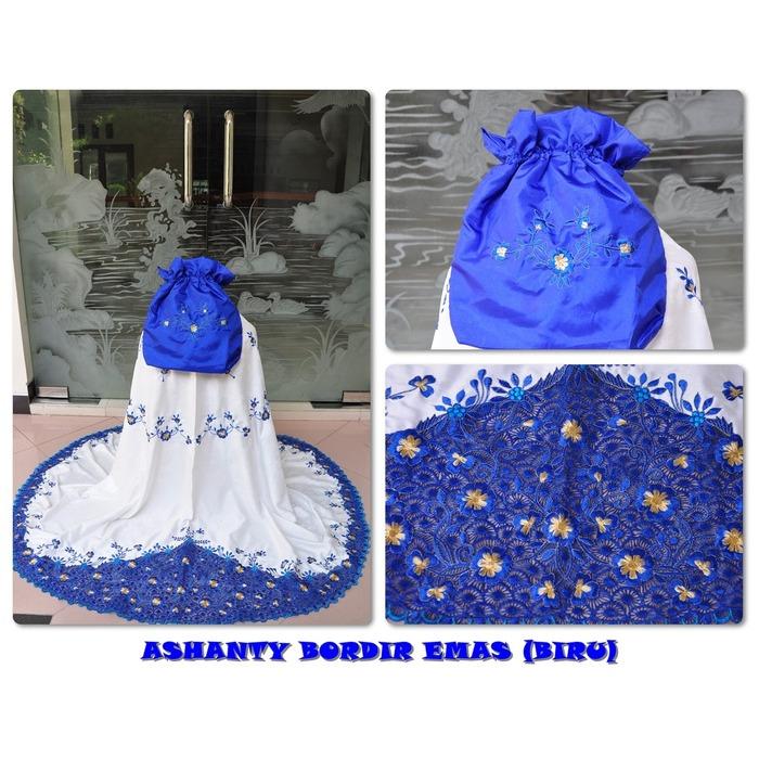 MUKENA ASHANTY EMAS BIRU / MUKENA MURAH/ MUKENA BERKUALITAS