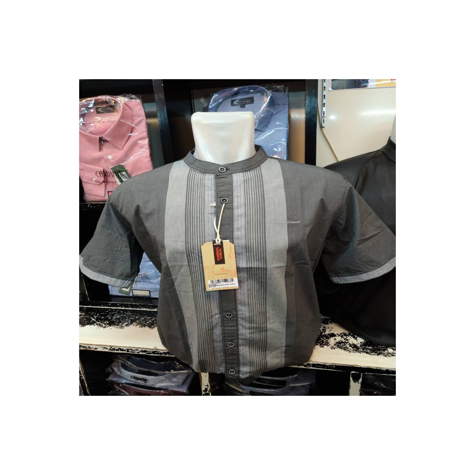 Takwa Koko Casual Lengan Pendek Cardinal Original Abu Garis