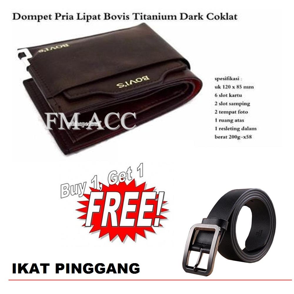 Dompet Pria Bovis & Co PU-premium J09 + GRATIS Ikat Pinggang kulit ( HARGA