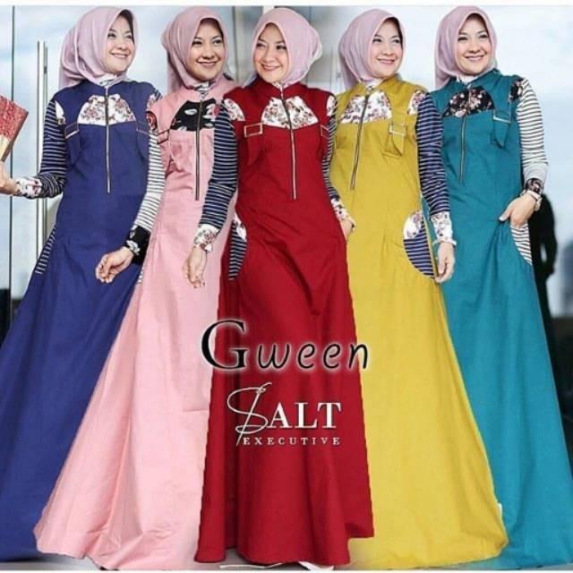 Gween Maxi / Gamis Hijab Murah Wanita Maxy Harga Grosir Dress Pakaian Online Termurah / Best Seller (Tosca)