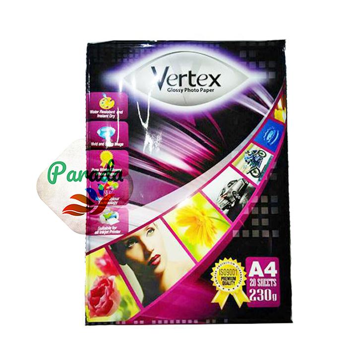 Photo Paper / Kertas Foto Vertex A4 Glossy 230G Premium Original