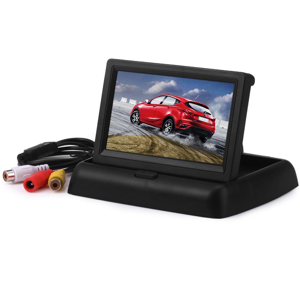 Lipat 4.3 Mobil HD Inci Reversing Digital Monitor Warna LCD Layar NTSC Pal