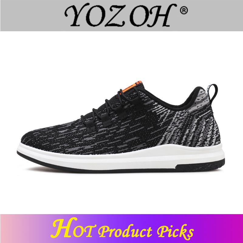 Yozoh Super Ringan Sepatu Lari Pria Luar Ruangan Dapat Bersirkulasi Sneakers Olahraga Atletik Berjalan Latihan Olahraga-Internasional