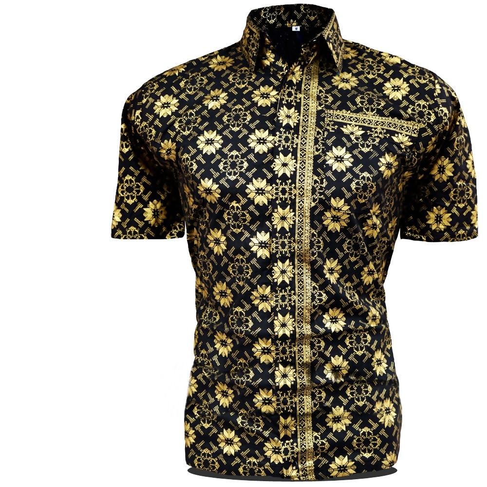 Batik Pekalongan - Motif Bintang Emas - Kemeja Batik Pria / Hem Batik / Kemeja Batik Lengan Pendek / Baju Batik / Pakaian Pria / Fashion Pria / Baju Cowok / Batik Pria / Batik Modern / Kemeja Kondangan / Kemeja Batik Cowok / Baju Hem Batik / Batik Murah