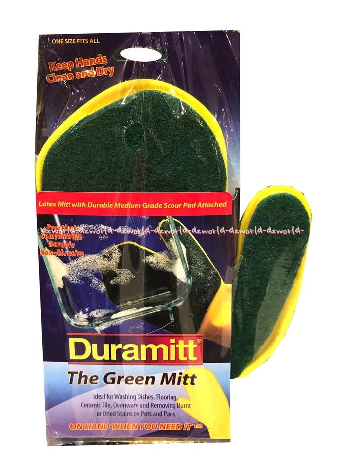 Duramitt The Green Mitt Sarung Tangan Dengan Spons Untuk Cuci Piring